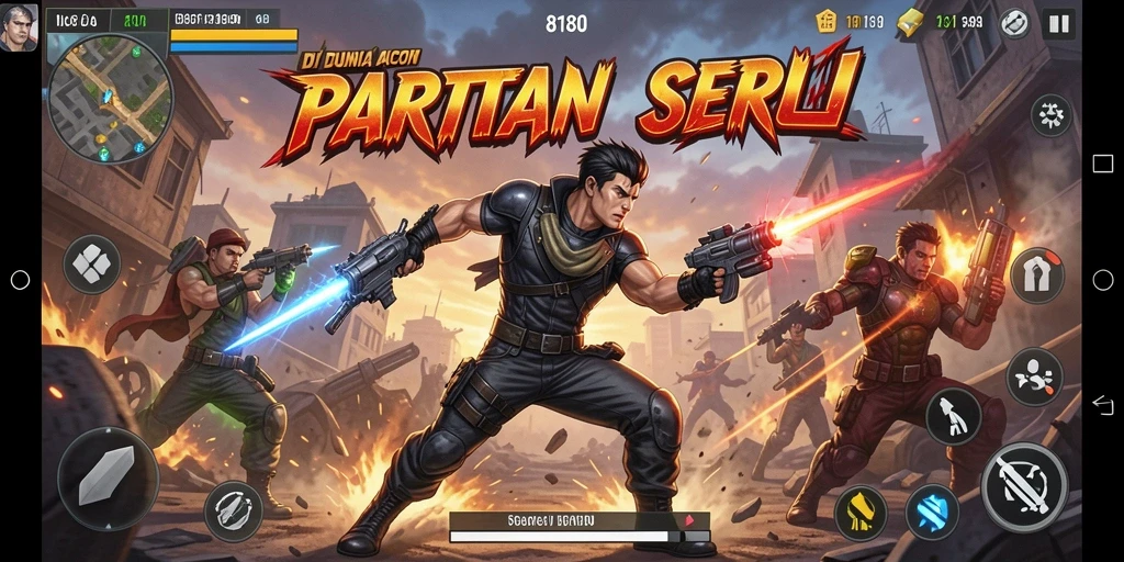 Screenshot 8180 menampilkan pertarungan aksi yang menegangkan.