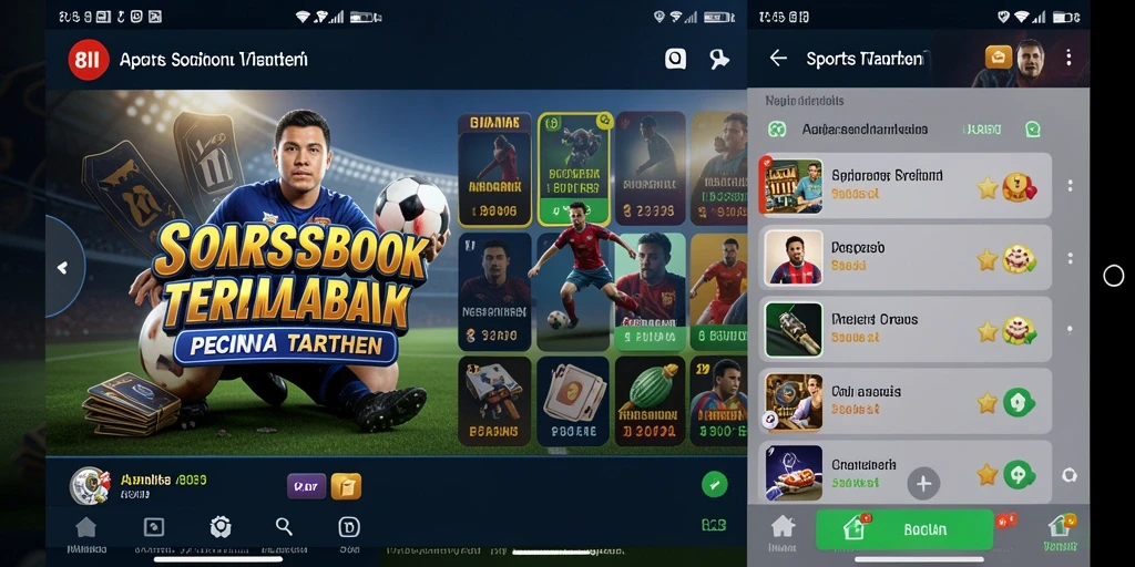 Tampilan gameplay taruhan olahraga di aplikasi 8II.
