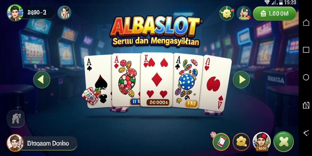 Screenshot permainan domino ALBASLOT yang penuh aksi dan seru.