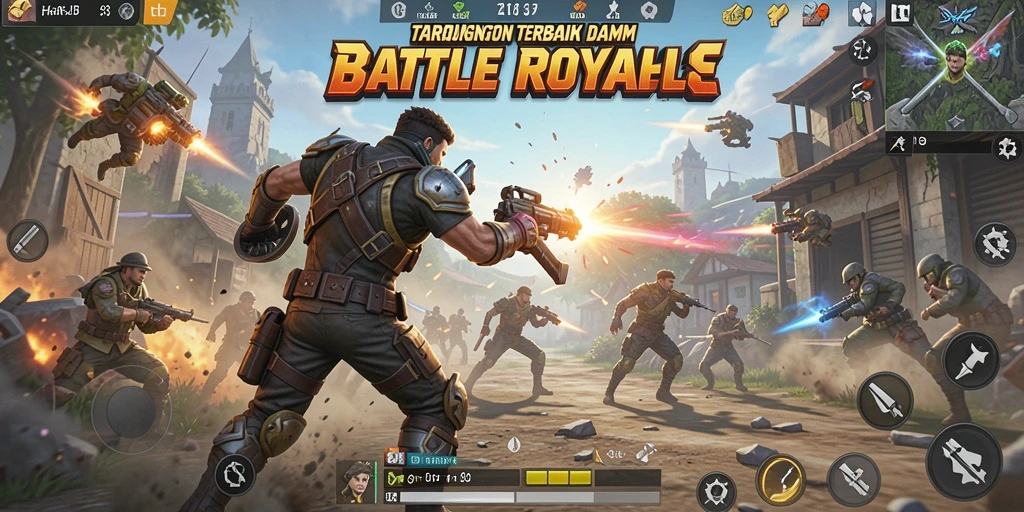 Gameplay HARAPJP yang menegangkan dan penuh aksi Battle Royale.