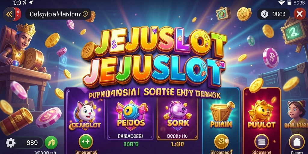 Tampilan antarmuka permainan slot JEJUSLOT yang menarik dan interaktif.
