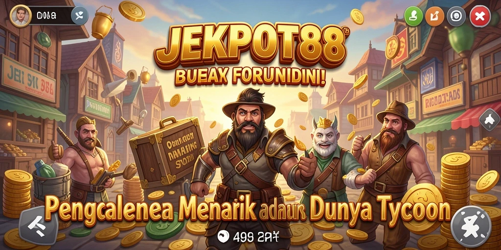 Tangkapan layar gameplay <strong>JEKPOT88</strong> menampilkan elemen Tycoon yang menarik.