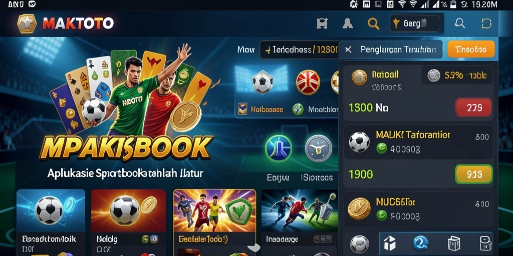 Screenshot utama MAKTOTO menampilkan tampilan taruhan olahraga yang menarik.