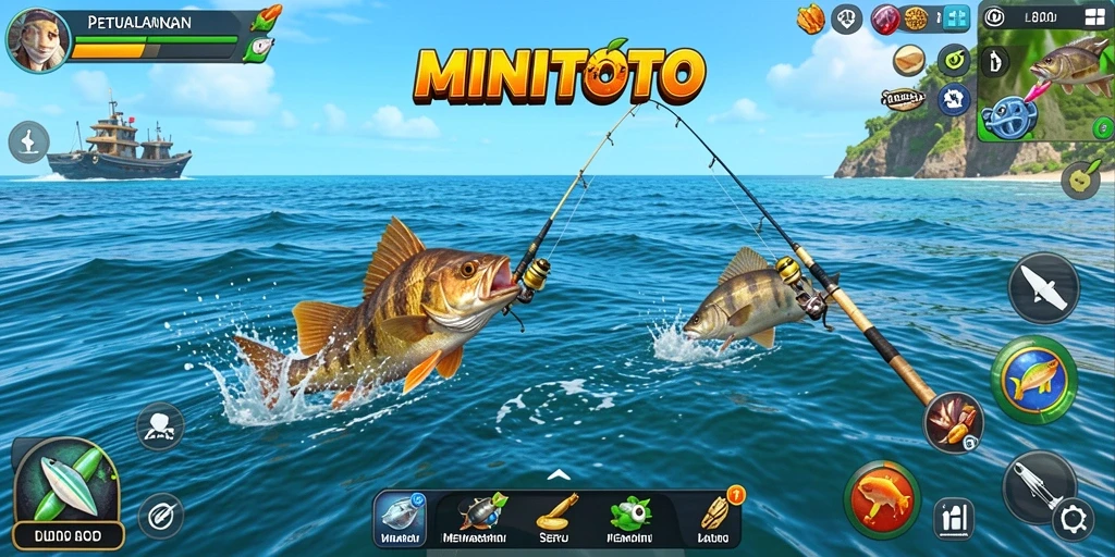 Tampilan gameplay MINITOTO yang seru dengan berbagai jenis ikan.