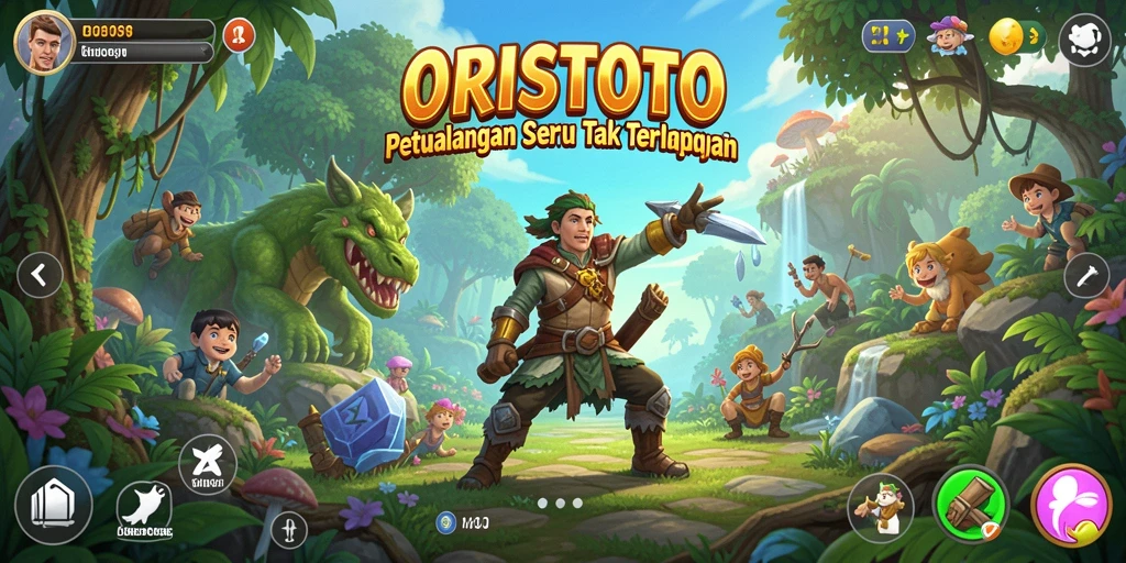 Screenshot gameplay ORISTOTO menampilkan petualangan seru dengan grafik menawan.