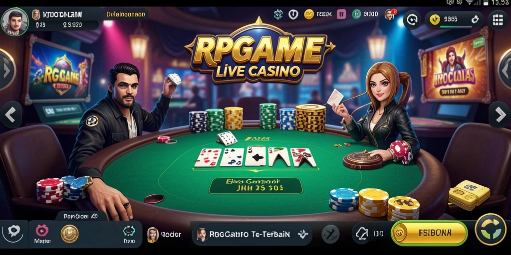 Tampilan RPGAME dengan dealer langsung yang profesional dan gameplay seru.