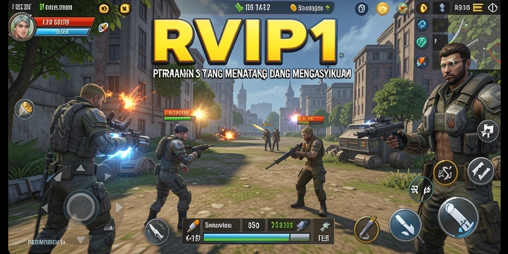 Tangkapan layar utama dari RVIP1 menunjukkan momen pertempuran strategis yang mendebarkan.