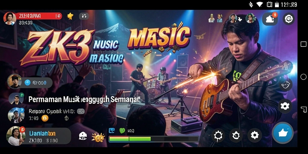 Tampilan gameplay ZK3 yang menakjubkan dan penuh warna.